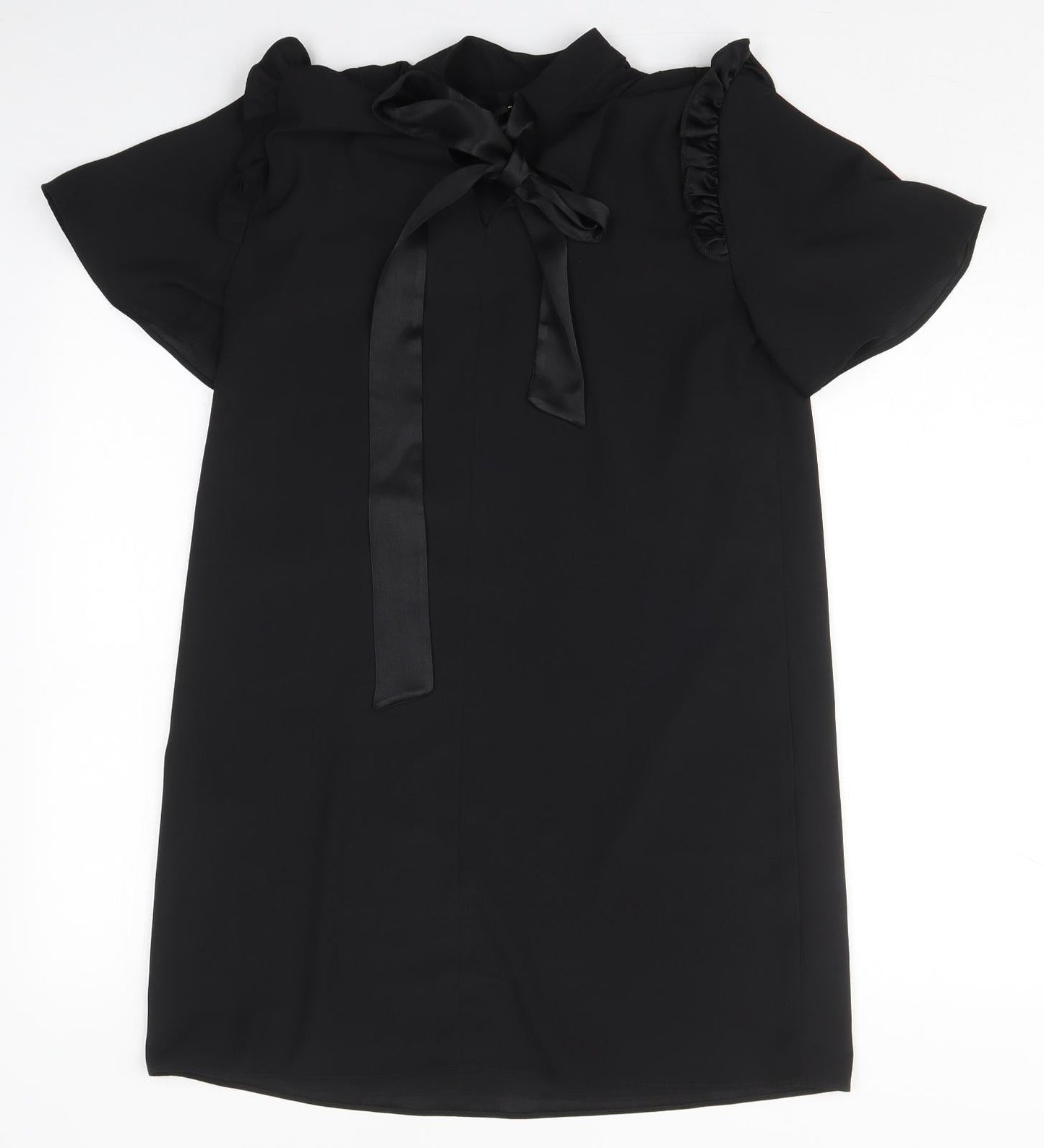 River Island Womens Black  Polyester Mini  Size 10  Round Neck Pullover