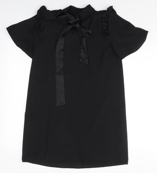 River Island Womens Black  Polyester Mini  Size 10  Round Neck Pullover