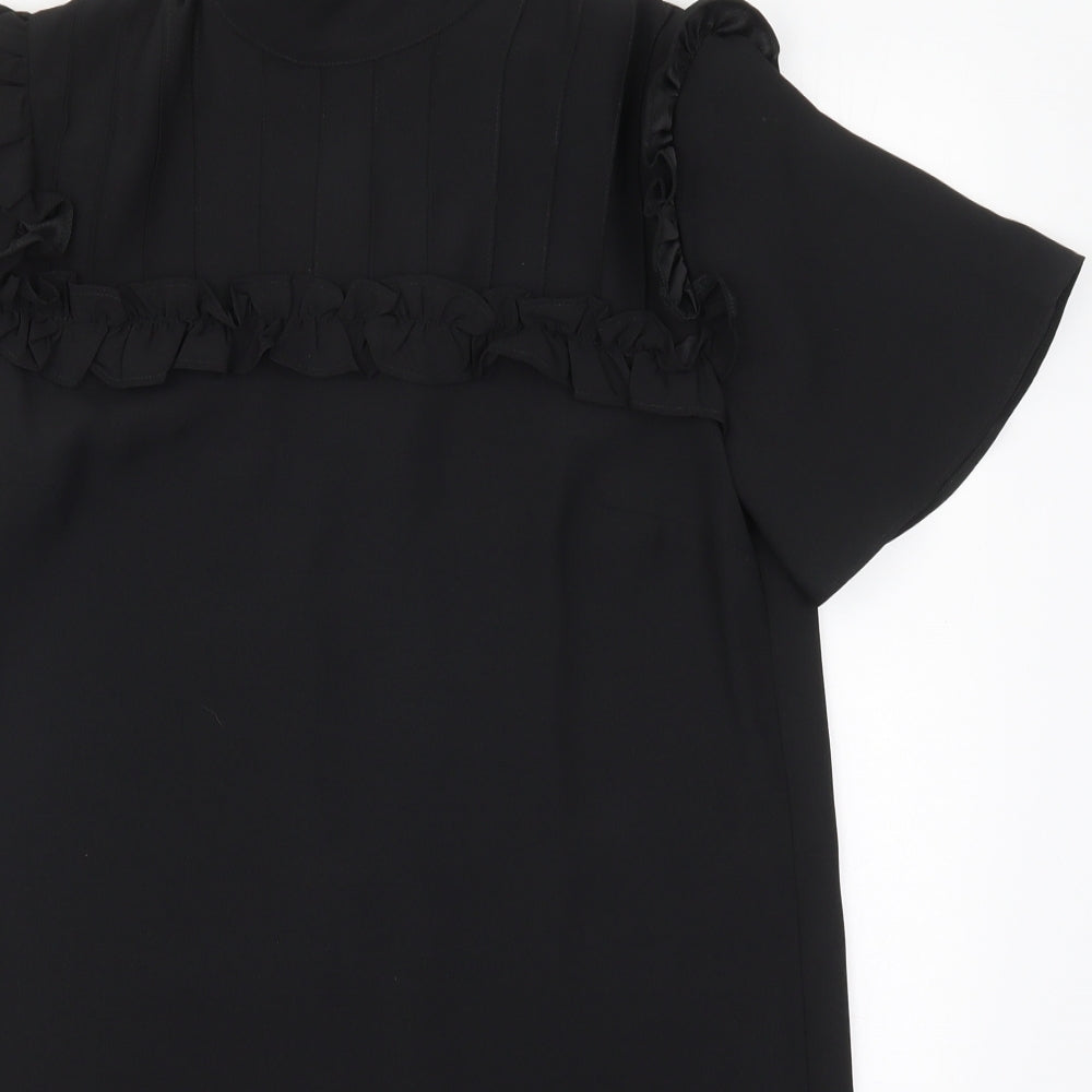 River Island Womens Black  Polyester Mini  Size 10  Round Neck Pullover