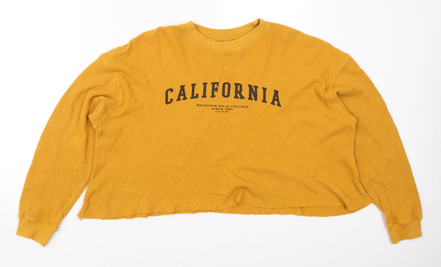 Pacific Republic Womens Yellow  Cotton Pullover Sweatshirt Size S  Pullover - California
