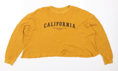 Pacific Republic Womens Yellow  Cotton Pullover Sweatshirt Size S  Pullover - California