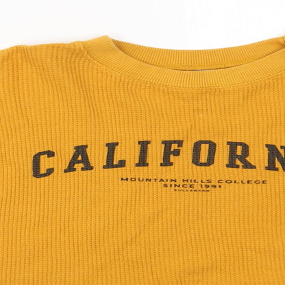 Pacific Republic Womens Yellow  Cotton Pullover Sweatshirt Size S  Pullover - California