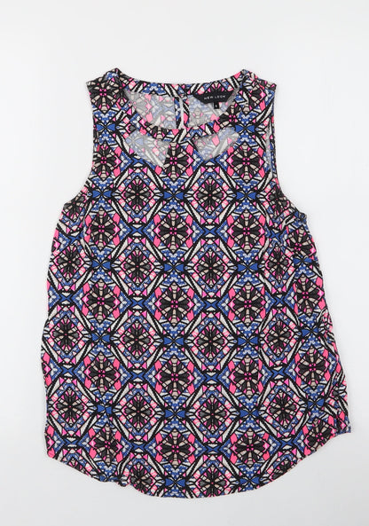 Womens UK Size 8 New Look Multicoloured Basic Blouse