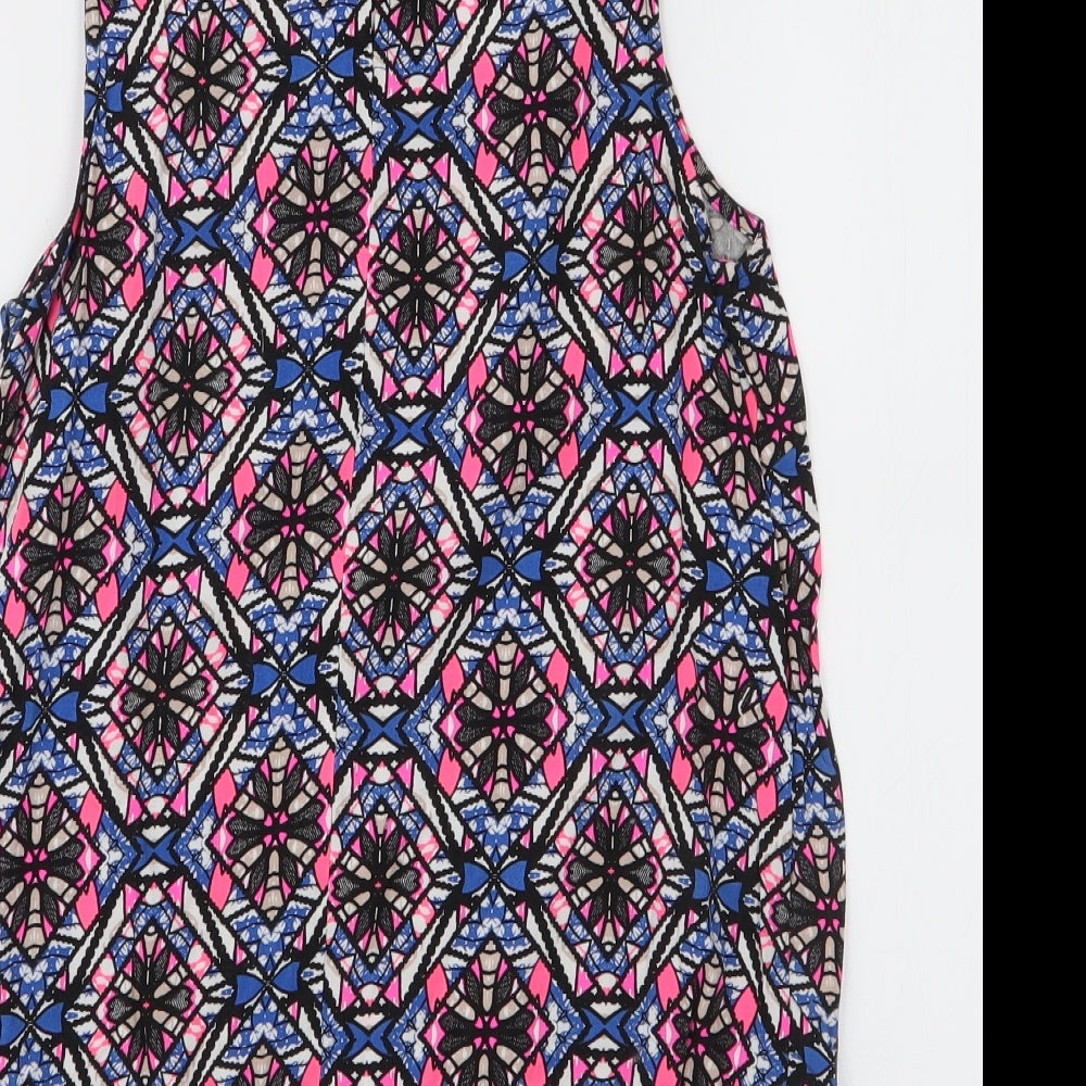 Womens UK Size 8 New Look Multicoloured Basic Blouse