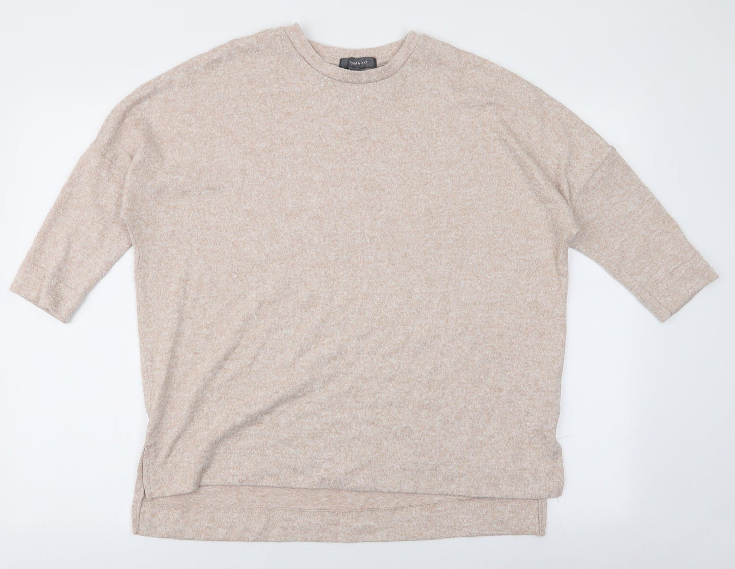 Primark Womens Beige Round Neck  Polyester Pullover Jumper Size XS