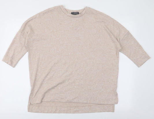 Primark Womens Beige Round Neck  Polyester Pullover Jumper Size XS