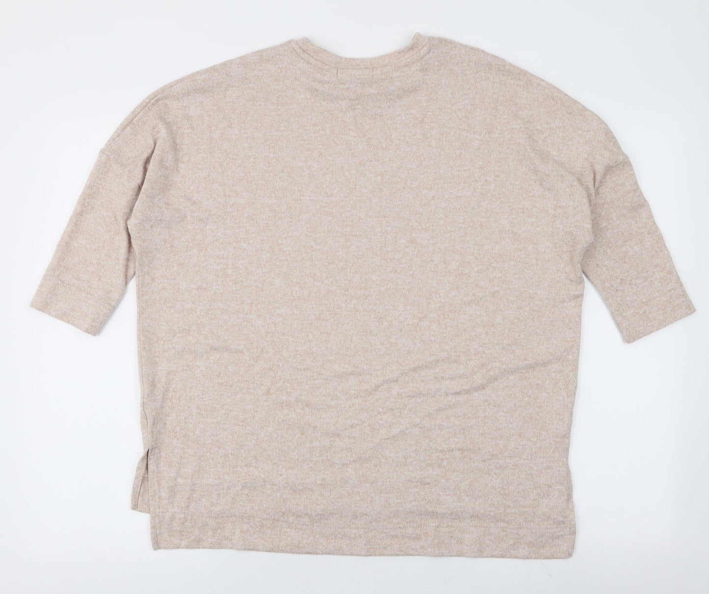 Primark Womens Beige Round Neck  Polyester Pullover Jumper Size XS