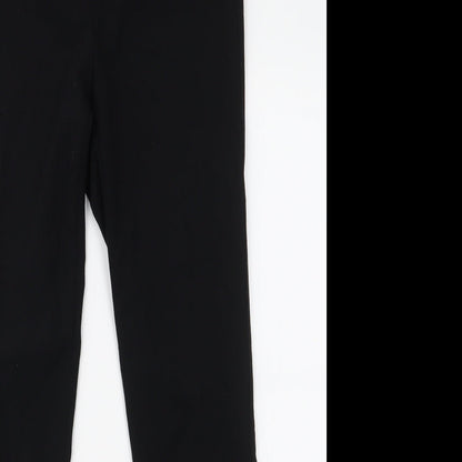 Marks and Spencer Womens Black  Polyester Trousers  Size 29 in L27.5 in Regular Zip