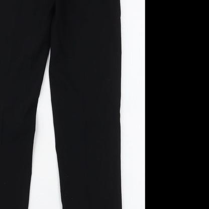 Marks and Spencer Womens Black  Polyester Trousers  Size 29 in L27.5 in Regular Zip