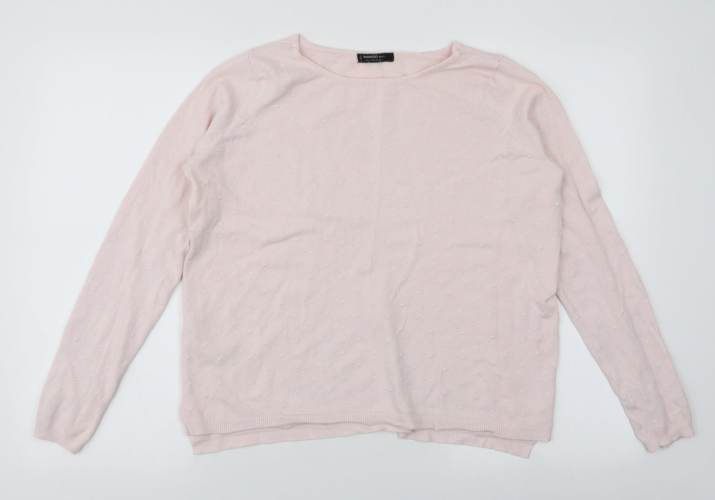 Womens UK Size S Mango Pink Pullover Jumper