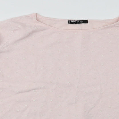 Womens UK Size S Mango Pink Pullover Jumper