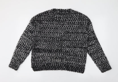 Womens UK Size M Peacocks Black Pullover Jumper