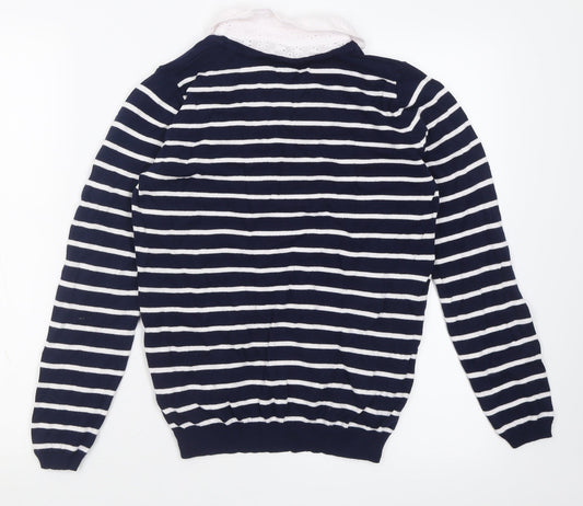 Womens UK Size 8 bonmarch Blue Pullover Jumper