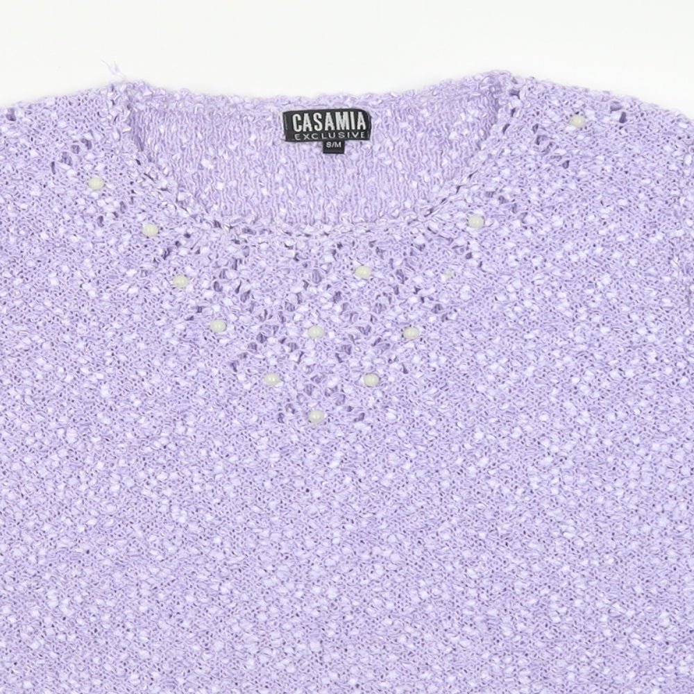 Womens UK Size S Casamia Purple Pullover Jumper
