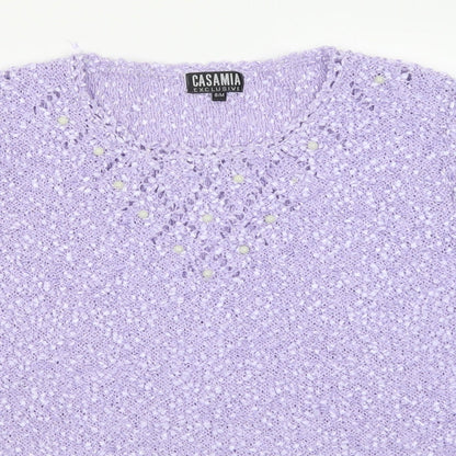 Womens UK Size S Casamia Purple Pullover Jumper