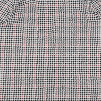 Brand and care label for h^m women’s grey plaid jacket blazer, size S