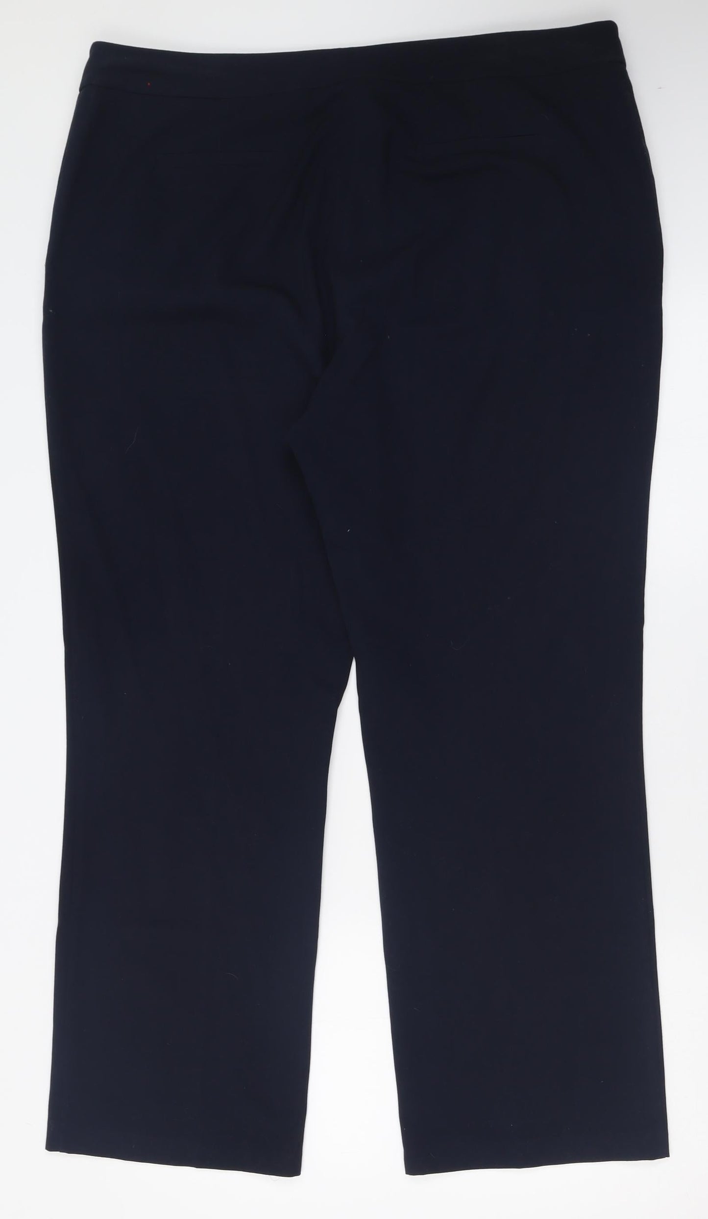 Womens UK Size 18 M&Co Regular Fit  Blue Trousers