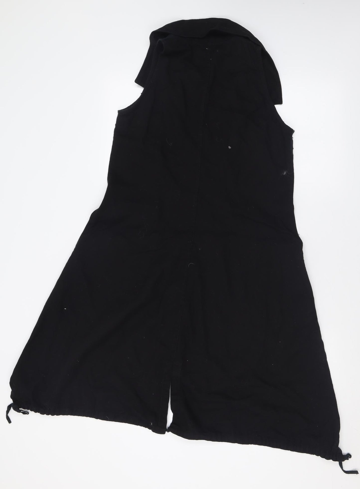 amimale Womens Black  Cotton A-Line  Size S  V-Neck Button