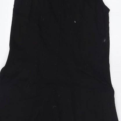 amimale Womens Black  Cotton A-Line  Size S  V-Neck Button