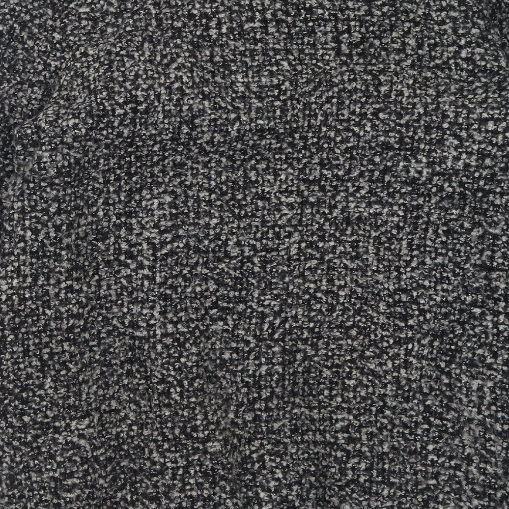 Brand and care label for Sparkle & Fade women’s grey geometric jacket, size L, zip