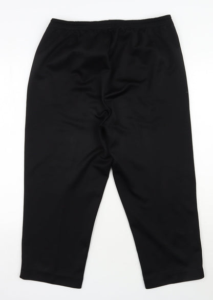 BM Womens Black  Polyester Trousers  Size 16 L24 in Regular