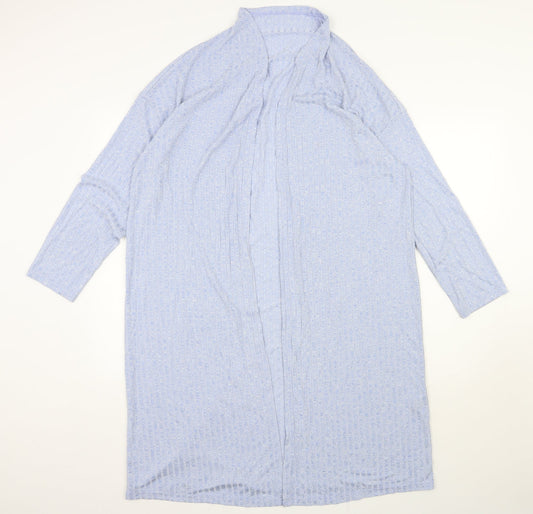 SheIn Womens Blue V-Neck  Viscose Cardigan Jumper Size S