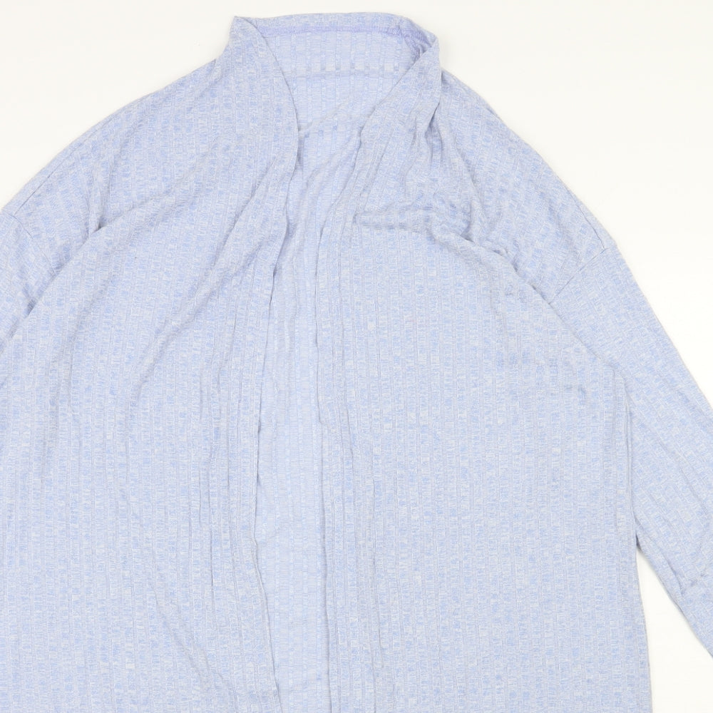 SheIn Womens Blue V-Neck  Viscose Cardigan Jumper Size S