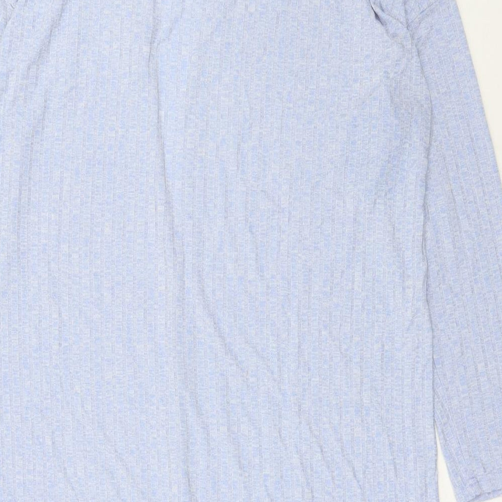 SheIn Womens Blue V-Neck  Viscose Cardigan Jumper Size S