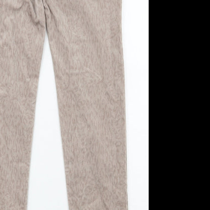 Gap Womens Beige Animal Print Cotton Straight Jeans Size 30 in L29.5 in Regular Zip