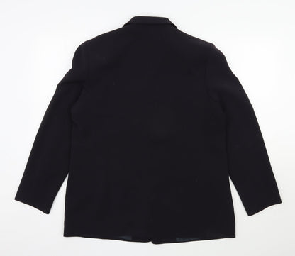 Marks and Spencer Womens Black  Polyester Jacket Blazer Size 16