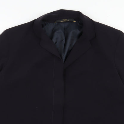 Marks and Spencer Womens Black  Polyester Jacket Blazer Size 16