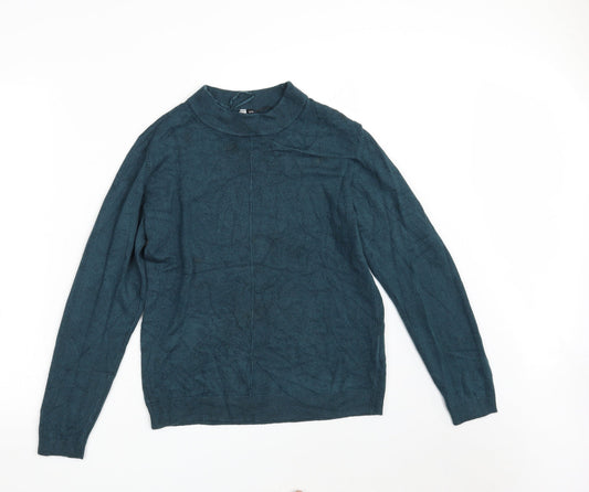 INTUITION Womens Blue Round Neck  Acrylic Pullover Jumper Size 12   - Size 12-14