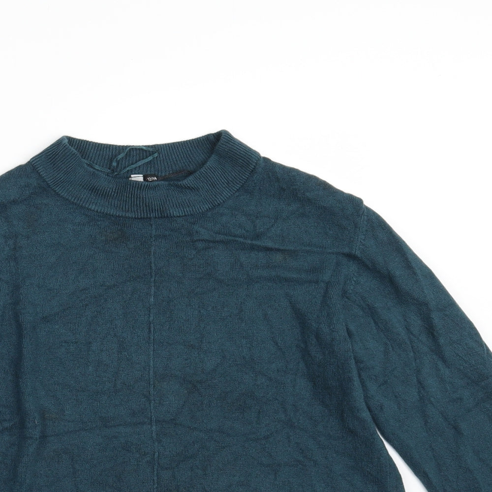 INTUITION Womens Blue Round Neck  Acrylic Pullover Jumper Size 12   - Size 12-14