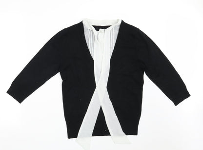 Womens UK Size 12 Preworn Black Cardigan Jumper