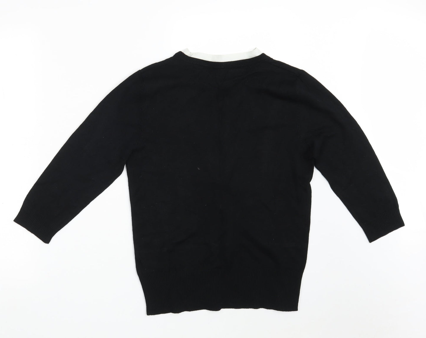 Womens UK Size 12 Preworn Black Cardigan Jumper