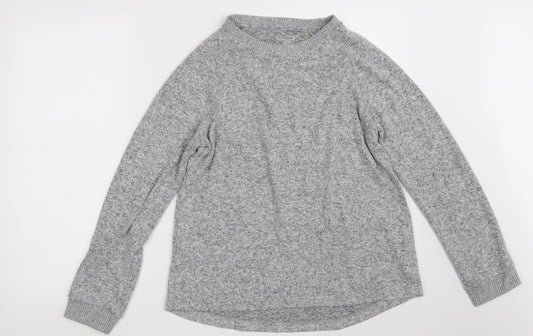 Primark Womens Grey Round Neck  Polyester Pullover Jumper Size 10   - Size 10-12