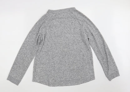Primark Womens Grey Round Neck  Polyester Pullover Jumper Size 10   - Size 10-12