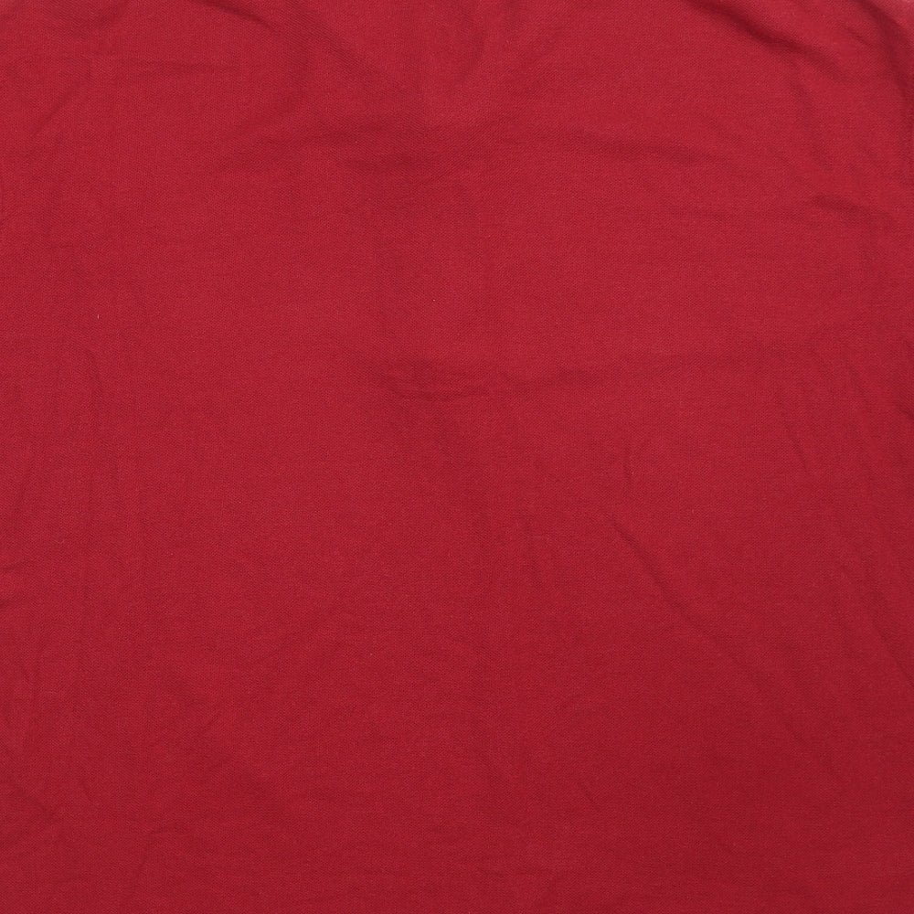 Leisurewear Mens Red  Polyester  Polo Size XL Collared Button