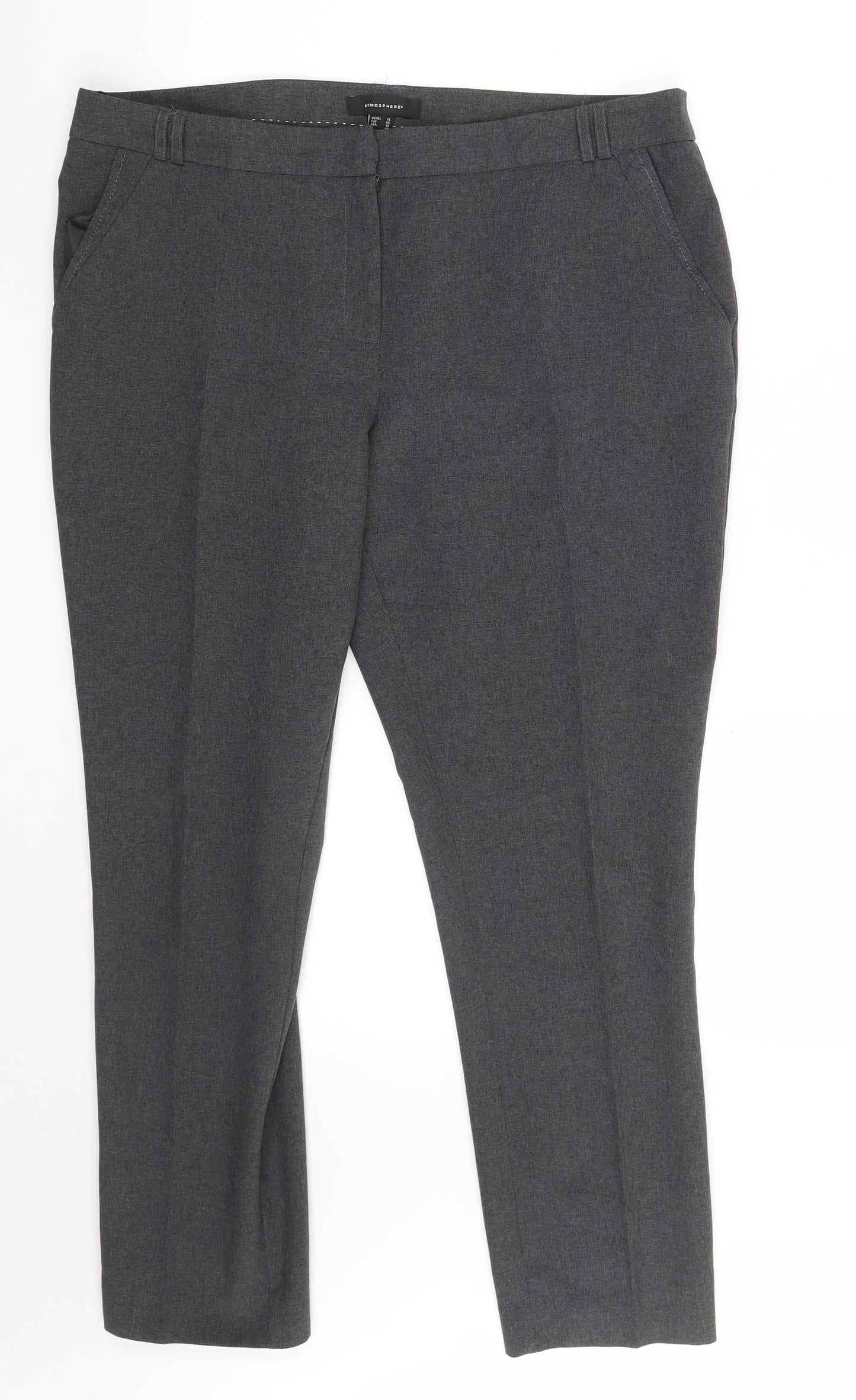 Womens UK Size 16 Atmosphere Regular Fit Chino Grey Trousers