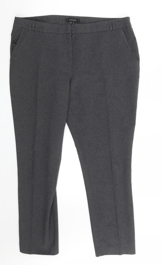Womens UK Size 16 Atmosphere Regular Fit Chino Grey Trousers
