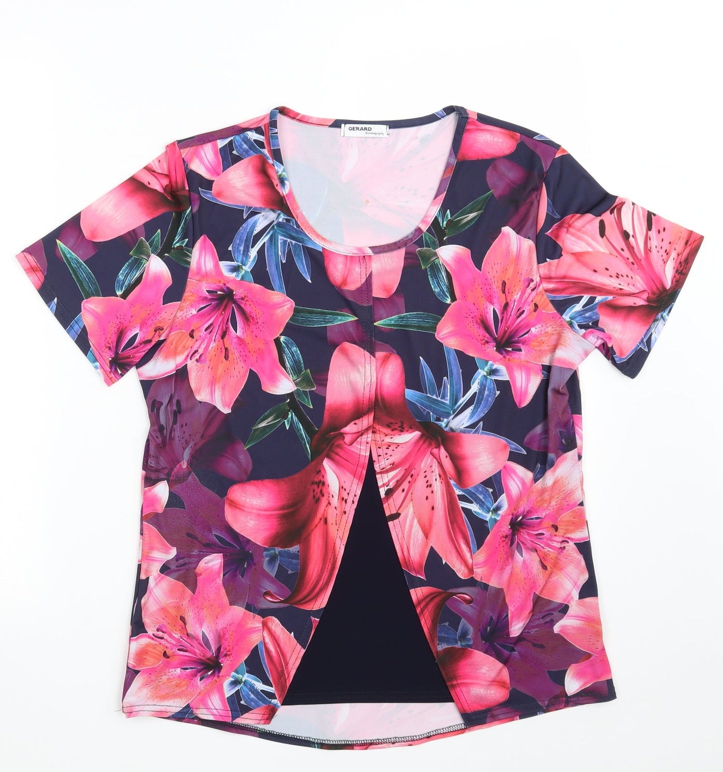 Womens UK Size 12 GERARD Multicoloured Basic T-Shirt