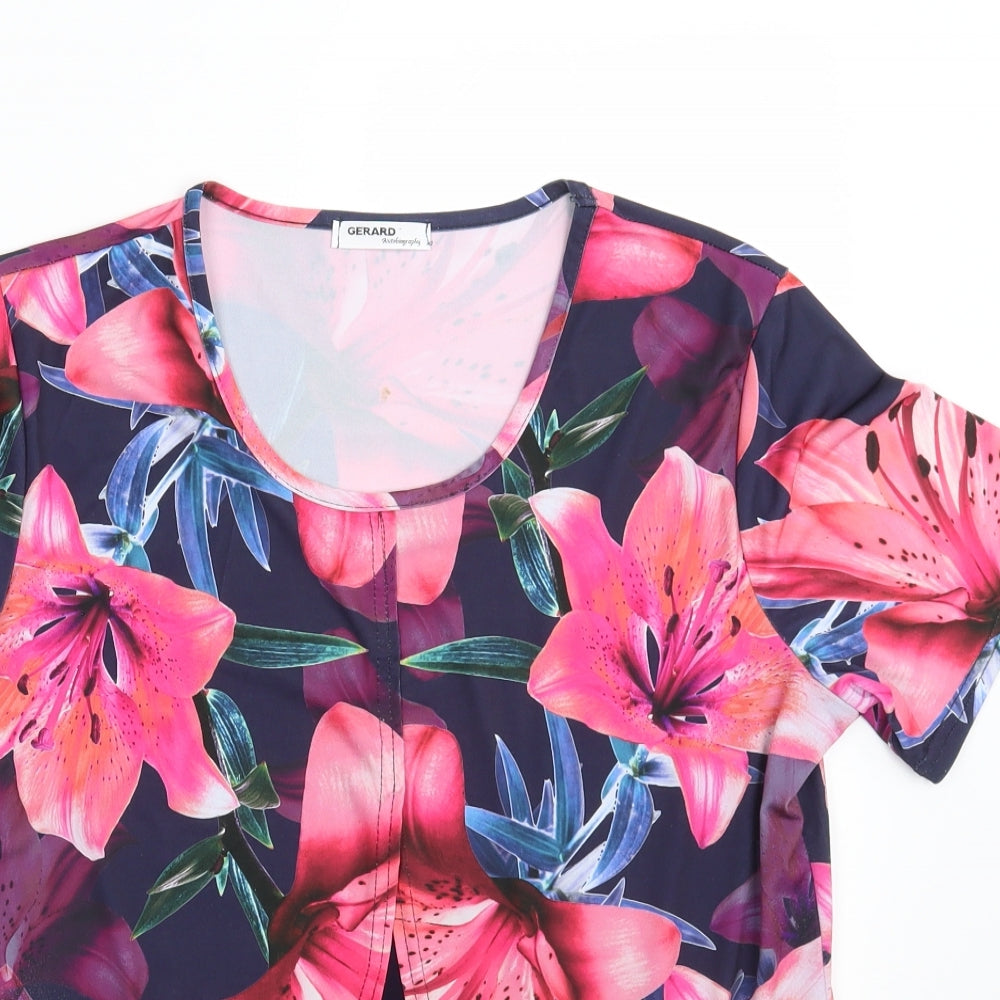 Womens UK Size 12 GERARD Multicoloured Basic T-Shirt