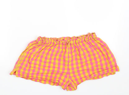 NEXT Girls Pink Check 100% Cotton Skimmer Shorts Size 11 Years  Regular