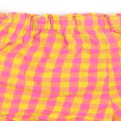 NEXT Girls Pink Check 100% Cotton Skimmer Shorts Size 11 Years  Regular