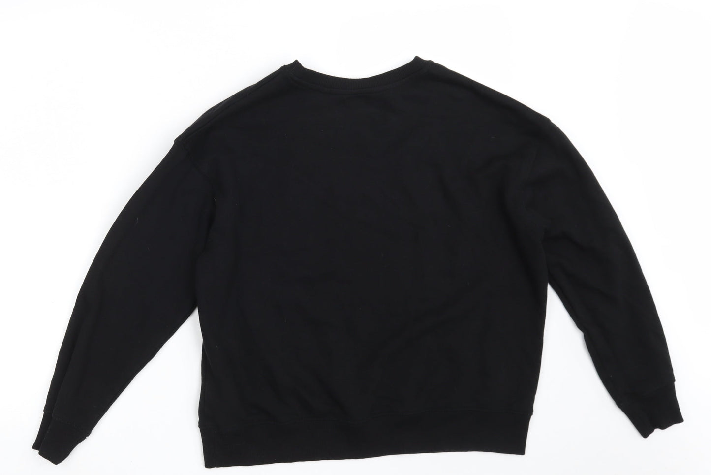 New Look Womens Black  Cotton Pullover Sweatshirt Size S   - Christmas