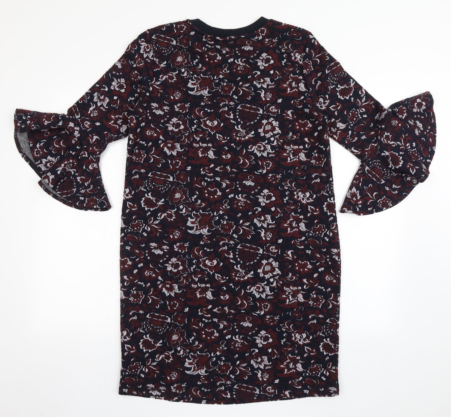 NEXT Womens Blue  Polyester A-Line  Size 12  Round Neck Pullover - Bell Sleeve