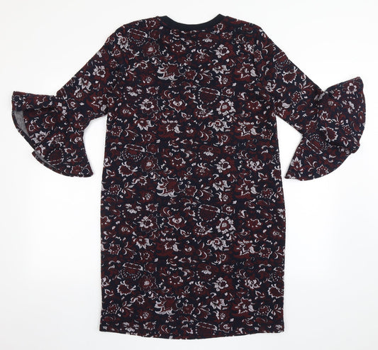 NEXT Womens Blue  Polyester A-Line  Size 12  Round Neck Pullover - Bell Sleeve