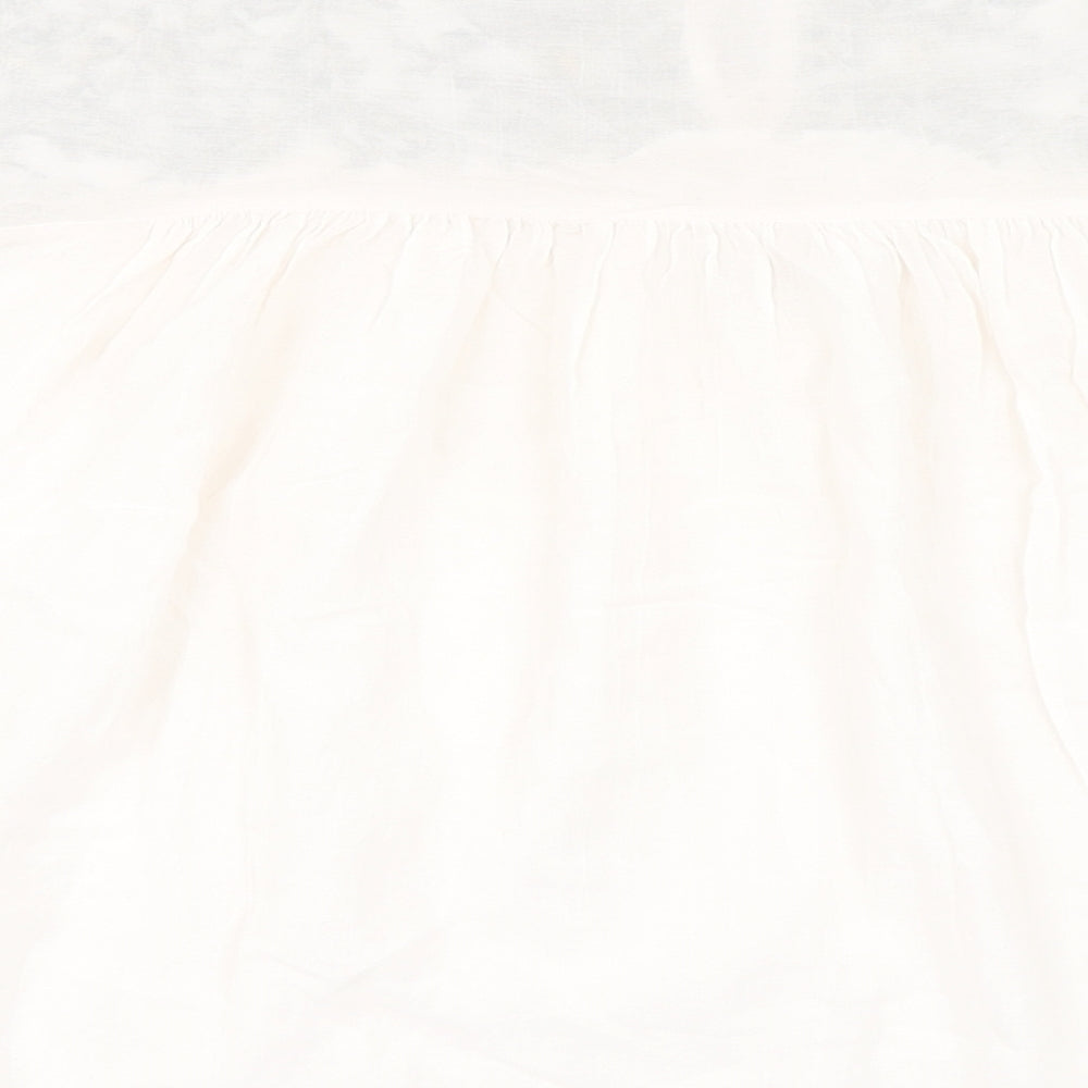 He Loves Me He Loves Me Not Womens Ivory  Viscose Basic Blouse Size S Round Neck