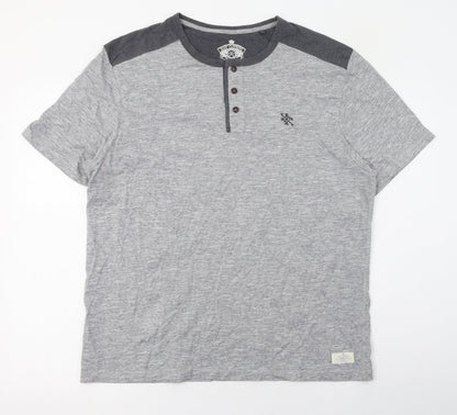 Matalan Mens Grey  Cotton  T-Shirt Size XL Round Neck  - Loungewear