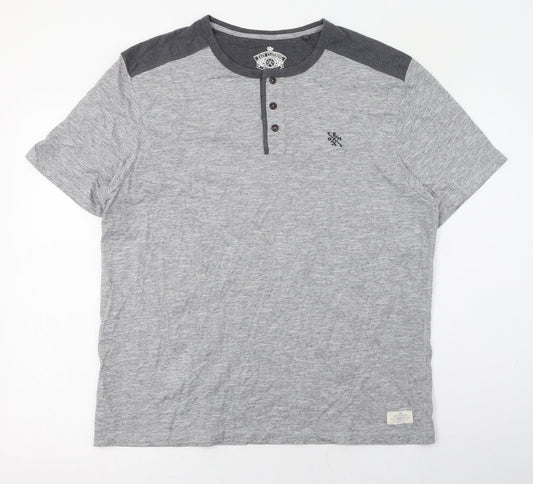 Matalan Mens Grey  Cotton  T-Shirt Size XL Round Neck  - Loungewear